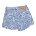 LEVI'S Womens Denim Blue Casual Shorts XXS W23 Cut-Off Frayed Hem
