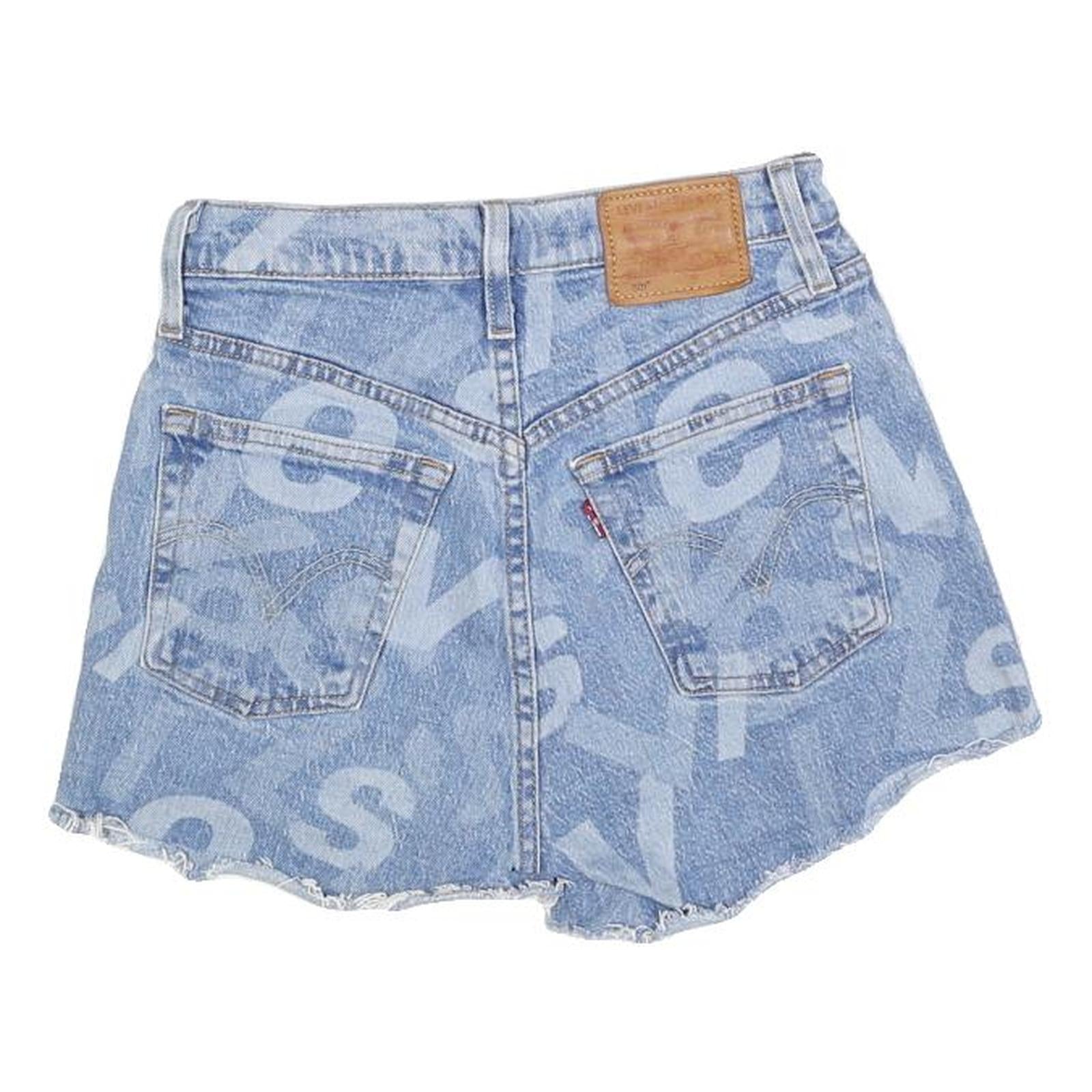 LEVI'S Womens Denim Blue Casual Shorts XXS W23 Cut-Off Frayed Hem