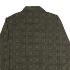 DANA TAYLOR Womens Green Printed Shirt Long Sleeve Collared M Polyester Top