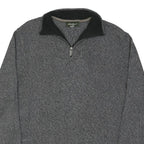 EDDIE BAUER Mens Grey Black Patterned Pullover Jumper Crew Neck Cotton Blend L