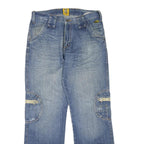 YRB NYC Mens Jeans Blue Regular Straight Denim Medium W36 L35 Utility Pockets