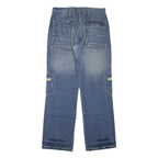 YRB NYC Mens Jeans Blue Regular Straight Denim Medium W36 L35 Utility Pockets