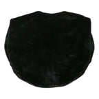 Womens Black Faux Fur Jacket S Polyester Blend Sleeveless Plain Soft Warm