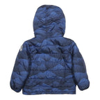 OSH KOSH Boys Blue Printed Jacket 2Y Polyester Hooded Zip Up Warm Outerwear