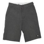 DICKIES Mens Grey Pinstripe Casual Shorts M W30 Workwear Cotton Blend