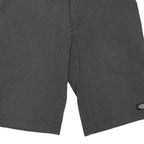 DICKIES Mens Grey Pinstripe Casual Shorts M W30 Workwear Cotton Blend
