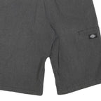 DICKIES Mens Grey Pinstripe Casual Shorts M W30 Workwear Cotton Blend