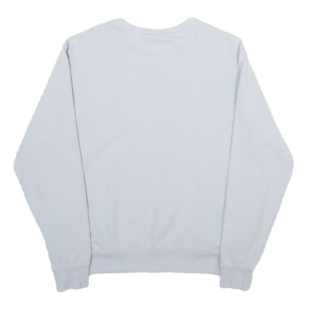 FILA Womens White Sweatshirt Crew Neck L Cotton Blend Casual Pullover