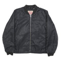 LEVI'S Mens Black Bomber Jacket M Polyamide Plain Zip Closure Casual Fashion
