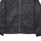 LEVI'S Mens Black Bomber Jacket M Polyamide Plain Zip Closure Casual Fashion