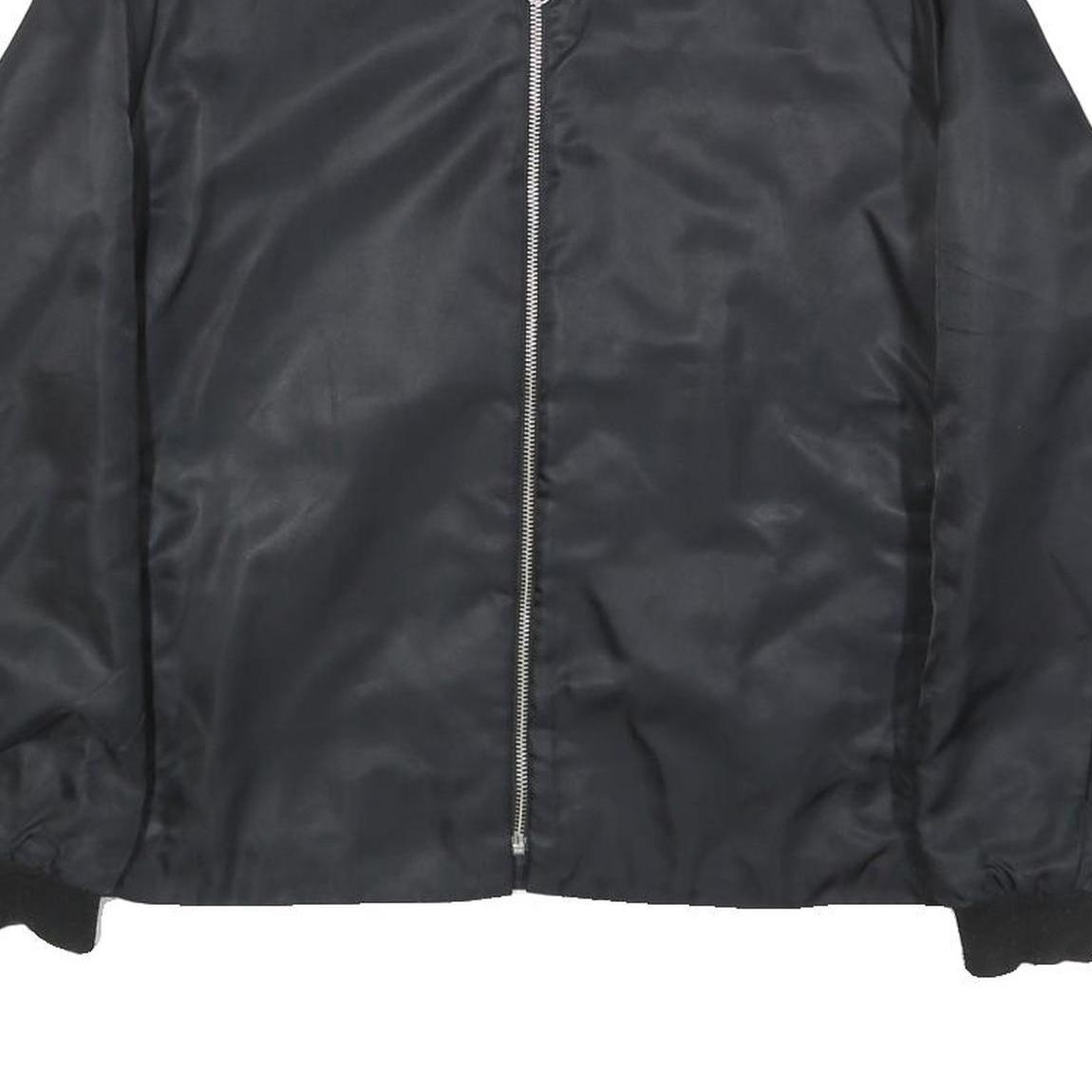 LEVI'S Mens Black Bomber Jacket M Polyamide Plain Zip Closure Casual Fashion