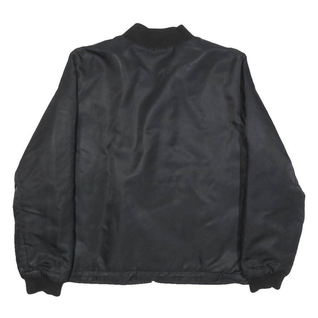 LEVI'S Mens Black Bomber Jacket M Polyamide Plain Zip Closure Casual Fashion