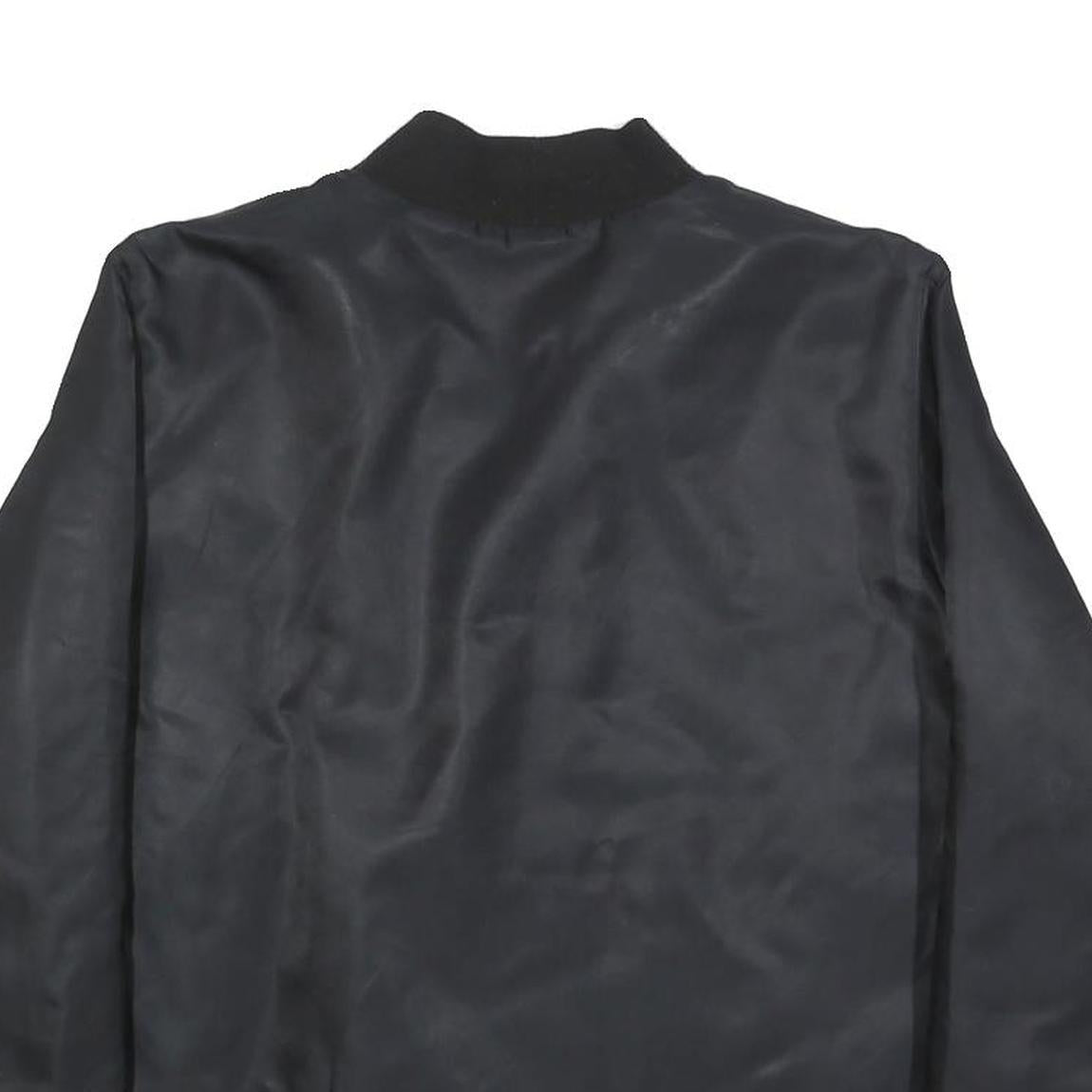 LEVI'S Mens Black Bomber Jacket M Polyamide Plain Zip Closure Casual Fashion