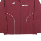 NEW BALANCE Mens Maroon Track Jacket M Polyester Zip Front University Logo
