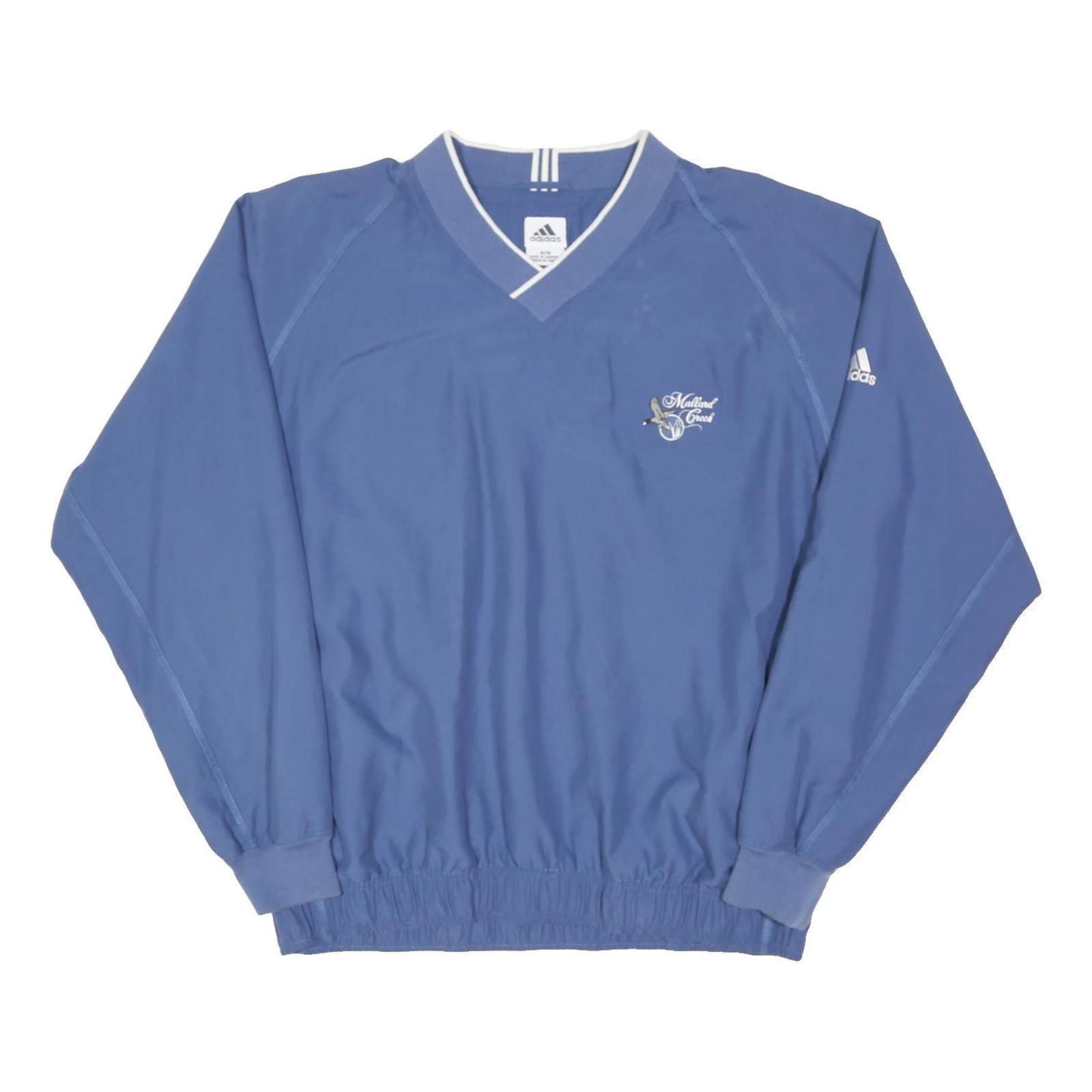 ADIDAS Mens Blue Polyester Blend Classic Jacket M Athletic Plain Sportswear