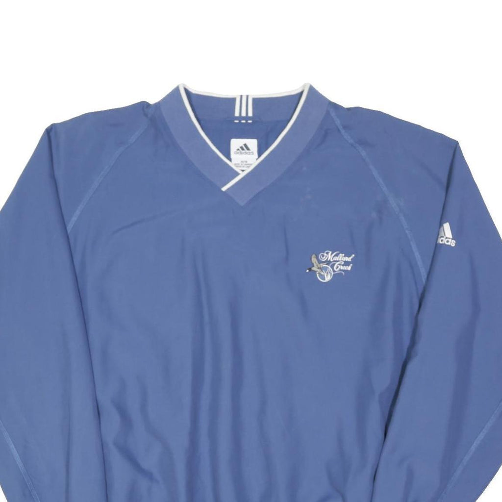 ADIDAS Mens Blue Polyester Blend Classic Jacket M Athletic Plain Sportswear