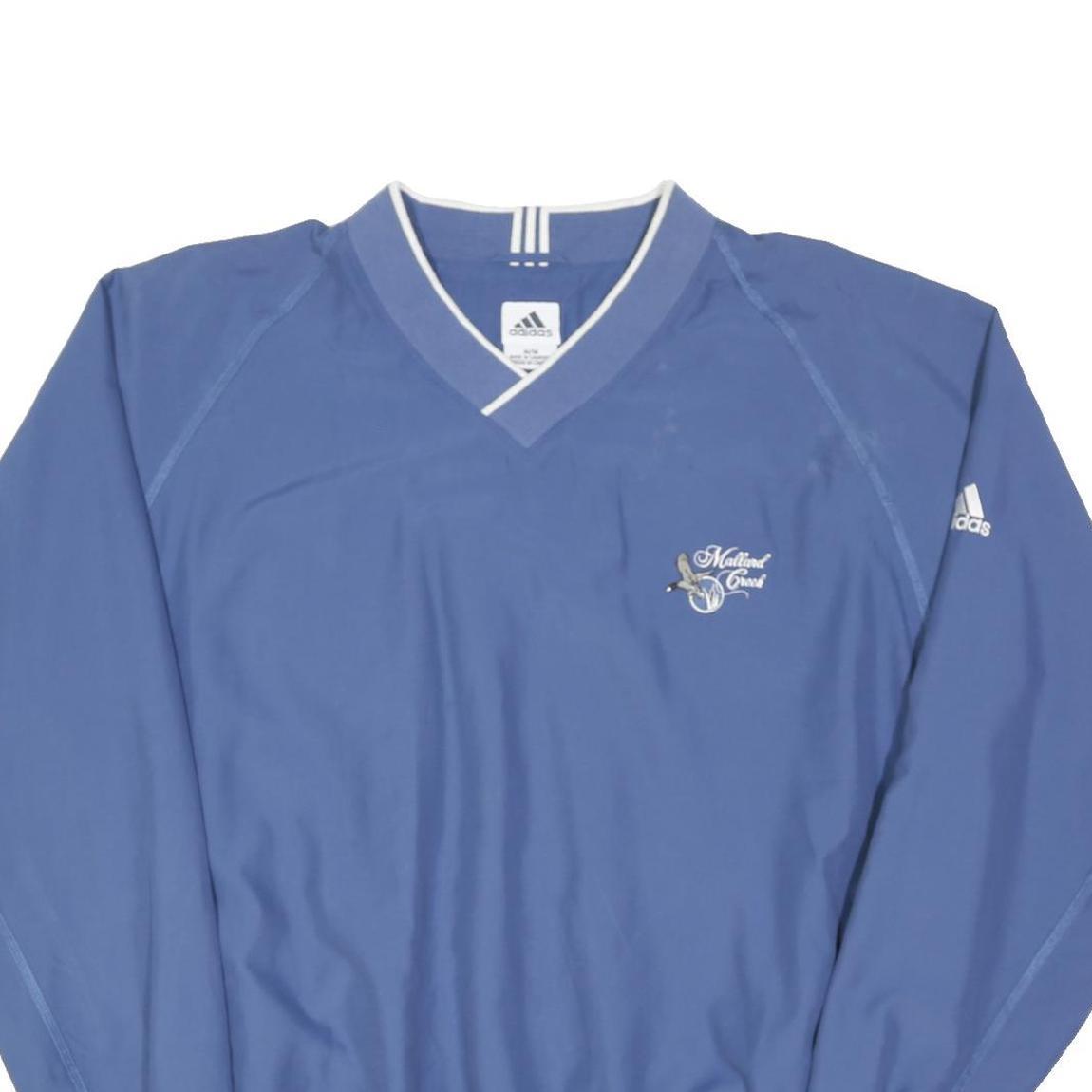 ADIDAS Mens Blue Polyester Blend Classic Jacket M Athletic Plain Sportswear