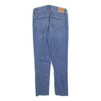 LEVI'S 711 Womens Jeans Blue Slim Skinny Denim Light W27 L25 Zip Frayed Hem
