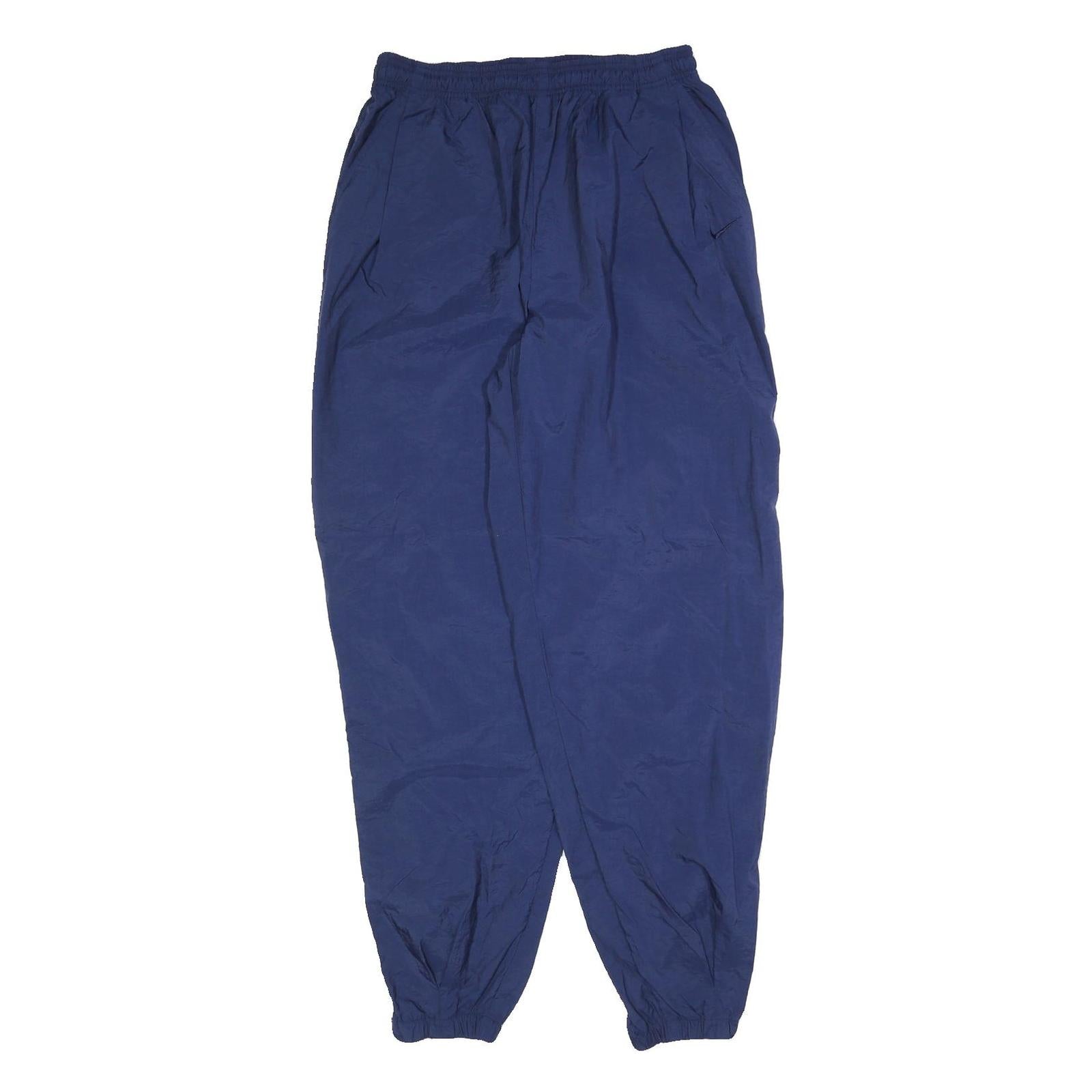 NIKE Mens Joggers Blue XL W32 L32 Polyester Blend Regular Fit Tapered Leg