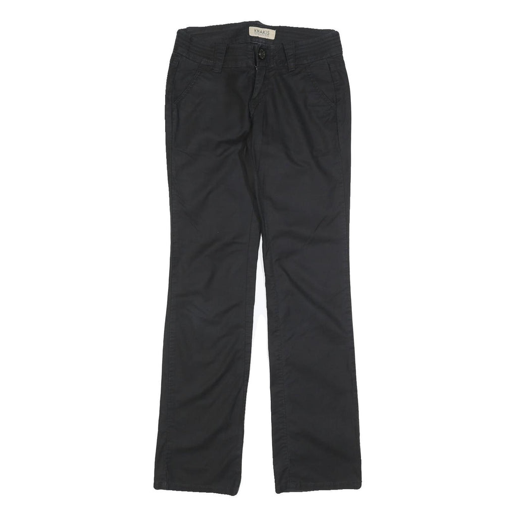 CALVIN KLEIN JEANS Womens Black Slim Straight Trousers W28 L30 Essential Cotton