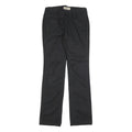 CALVIN KLEIN JEANS Womens Black Slim Straight Trousers W28 L30 Essential Cotton
