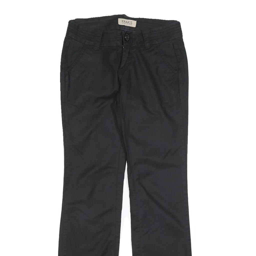 CALVIN KLEIN JEANS Womens Black Slim Straight Trousers W28 L30 Essential Cotton