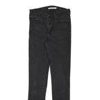 LEVI'S Womens Slim Black Denim Slim Fit Skinny Jeans W25 L28 Comfortable Stretch