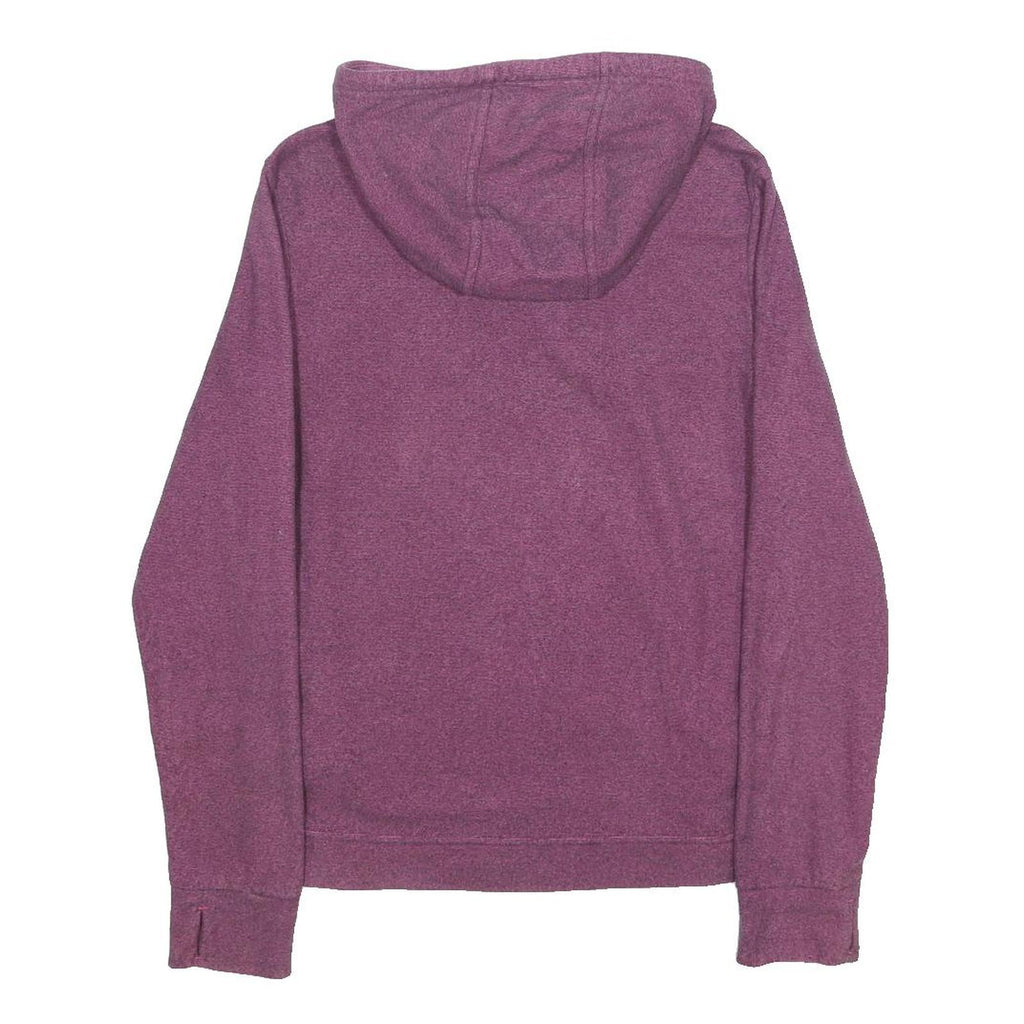 ADIDAS Womens Purple Pullover Hoodie S Striped Drawstring Casual Sportswear