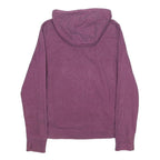 ADIDAS Womens Purple Pullover Hoodie S Striped Drawstring Casual Sportswear