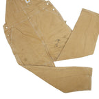 CARHARTT Mens Beige Cotton Dungarees Loose Fit Plain 3XL W46 L34 Heavy Duty