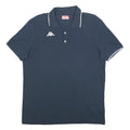 KAPPA Mens Blue & White Polo Shirt XL Cotton Casual Sports Short Sleeve Classic