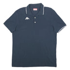 KAPPA Mens Blue & White Polo Shirt XL Cotton Casual Sports Short Sleeve Classic