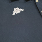 KAPPA Mens Blue & White Polo Shirt XL Cotton Casual Sports Short Sleeve Classic