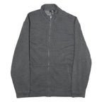 CALVIN KLEIN Mens Grey Cotton Zip Jacket XL Knit Classic Casual Comfortable