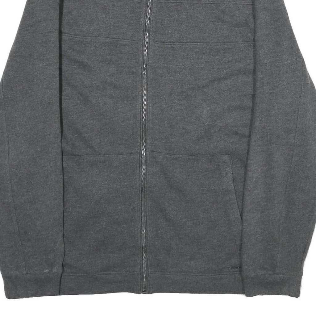 CALVIN KLEIN Mens Grey Cotton Zip Jacket XL Knit Classic Casual Comfortable