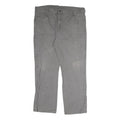 DICKIES Mens Cotton Grey Regular Straight Trousers W40 L30 Workwear Utility Zip