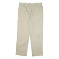 DICKIES Mens Cotton Blend Beige Regular Fit Straight Leg Trousers W38 L32