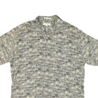 PIERRE CARDIN Mens Grey & Beige Printed Cotton Blend Shirt L Casual Summer