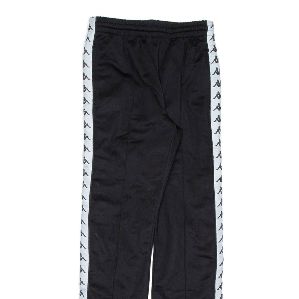 KAPPA Womens Track Pants Black Straight XS W26 L29