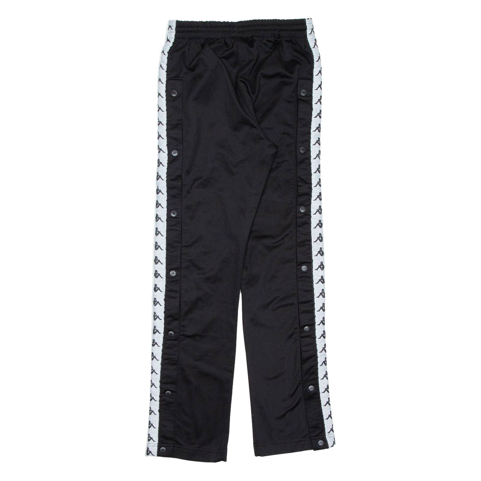 KAPPA Womens Track Pants Black Straight XS W26 L29