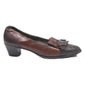 BALLY Womens Leather Brown Heeled Shoes UK 5.5 Tassel Vintage Classic