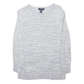 CHAPS RALPH LAUREN Womens Blue Pullover Cotton Blend Plain Knit Jumper S Crew