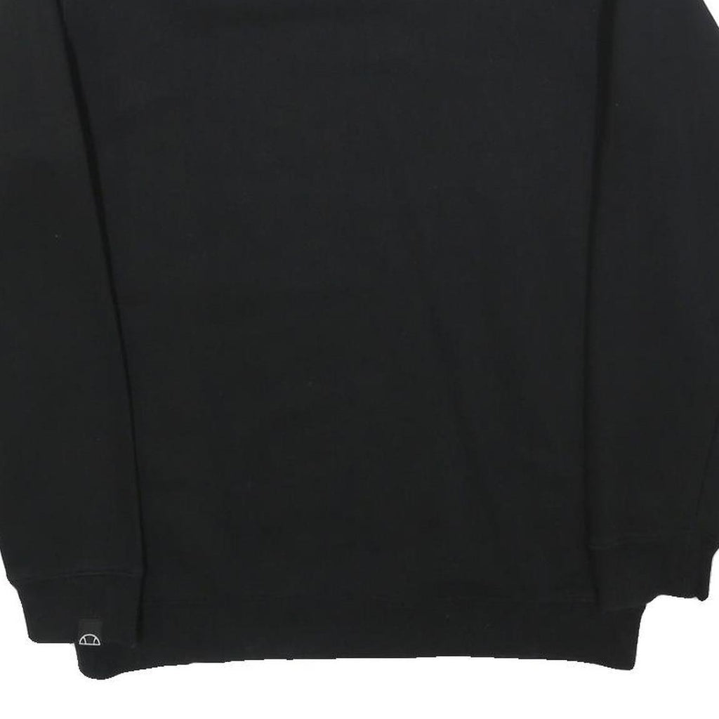 ELLESSE Mens Black Sweatshirt Crew Neck M Logo Print Casual Pullover