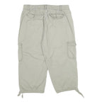 ST JOHN'S BAY Womens Beige Cotton Blend Cargo Shorts UK 14 W34 Casual Relaxed