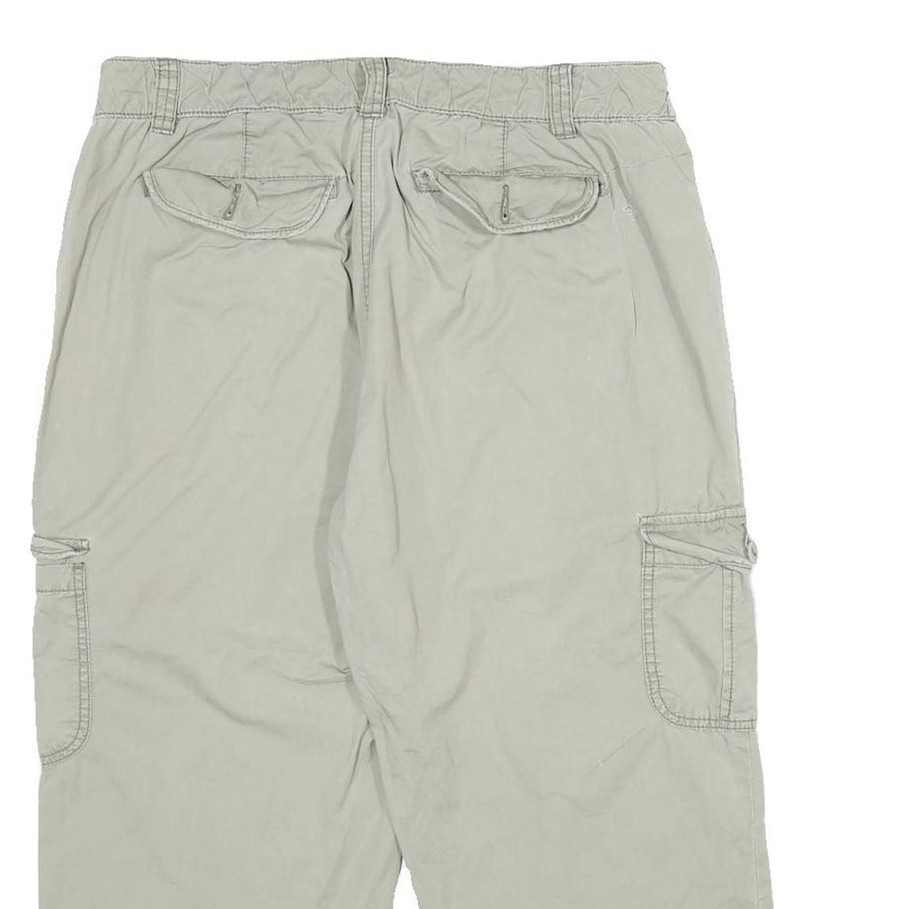 ST JOHN'S BAY Womens Beige Cotton Blend Cargo Shorts UK 14 W34 Casual Relaxed