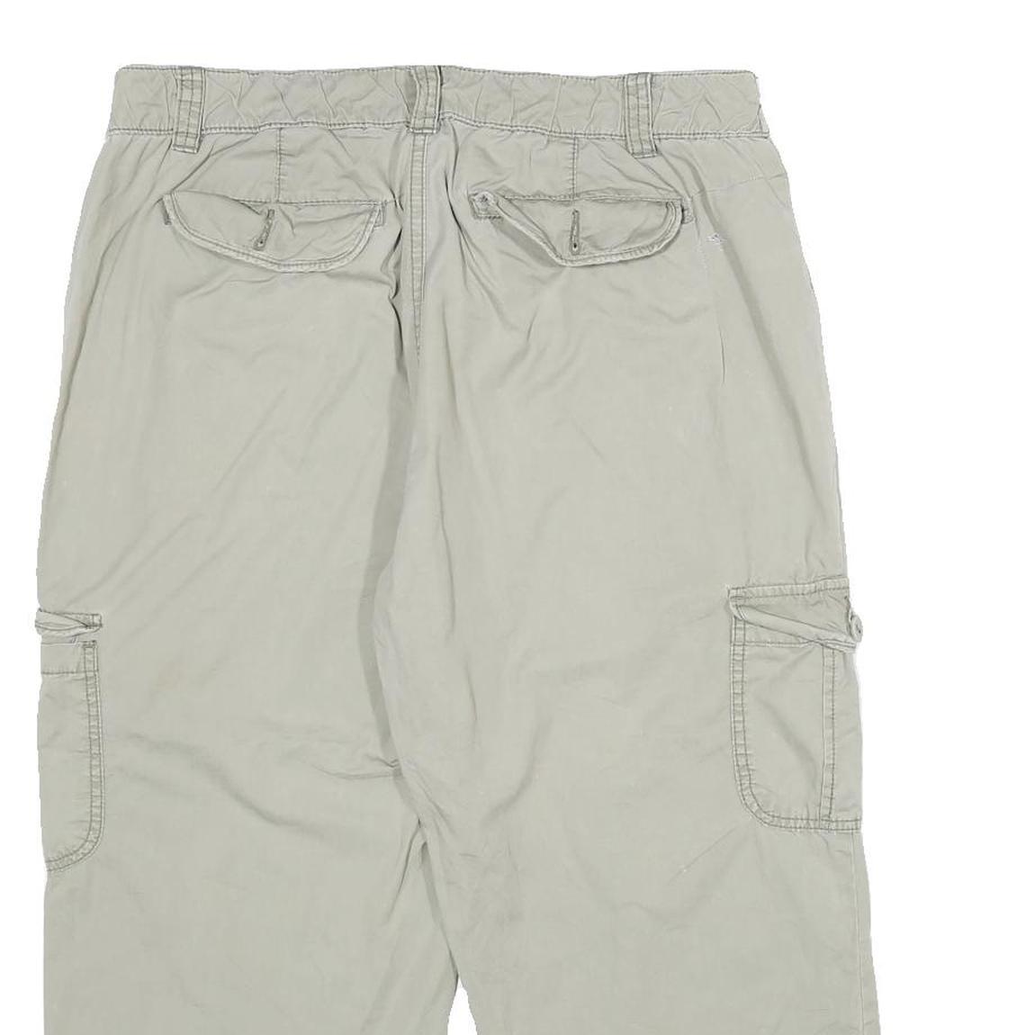 ST JOHN'S BAY Womens Beige Cotton Blend Cargo Shorts UK 14 W34 Casual Relaxed