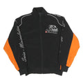 Mens Black & Orange Classic Mini Jacket M Polyester Blend Zip Track Style