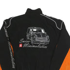 Mens Black & Orange Classic Mini Jacket M Polyester Blend Zip Track Style