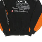 Mens Black & Orange Classic Mini Jacket M Polyester Blend Zip Track Style