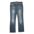 RUE 21 Womens Blue Regular Fit Straight Denim Medium Wash W32 L32 Casual